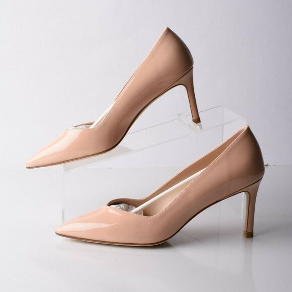 Stuart Weitzman Womens Anny 70 Pumps Heels Patent Leather Beige Nude 37 6.5 . - Picture 4 of 11